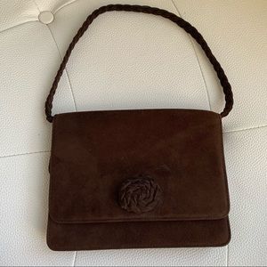 Vintage brown suede purse